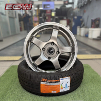 ECW Combo Sports Wheel & Tyre 15-Inch 4x100mm 4x114.3mm Cast Alloy Rim Kereta for Saga Axia Bezza My
