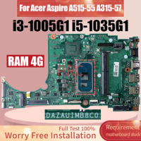 DAZAUIMB8C0 For Acer Aspire A515-55 A315-57 Laptop Motherboard i3-1005G1 i5-1035G1 RAM 4G NBHSP110010 Notebook Mainboard