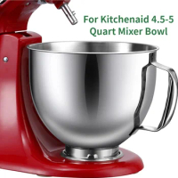 1 Piece Bowl Silver Replacement For Kitchenaid 4.5-5 Quart Tilt Head Stand Mixer, For Kitchenaid Mixer Bowl, Dishwasher Safe