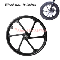 16-inch aluminum alloy disc brake wheel suitable for electric bicycles, scooters, electric scooters, folding bicycles