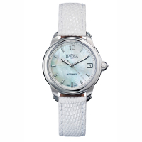 DAVOSA Ladies Delight 系列 經典時尚腕錶-白x白色錶帶/34mm
