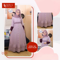 New Seply Gamis Muslimah Gissel 169  aveyron silk+wolvis Premium Dress Syari Wanita