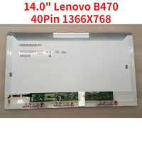 For Lenovo B470 Display Matrix for Laptop 14.0" 40Pin 1366X768 Glossy Replacement LCD Screen