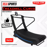 Lifesports LIFESPORTS - New Alat Olahraga Fitness Gym Walking Pad Treadmill Manual Curve Big Handle Commercial