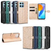 Wave Point Grain Leather Wallet Phone Case For Huawei Honor X6 X7 X8 X9 X30 Magic 4 Lite Nova Y70 Plus Stand Holder 100pcs/Lot