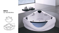 【麗室衛浴】BATHTUB WORLD 扇形人體工學設計款 按摩浴缸 B8015 1500*1500*780mm
