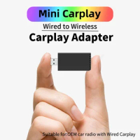 Mini Small Carplay AI Box Carplay Wireless Adapter for Apple Car OEM Wired To Wireless Car Play USB Type-C Dongle Plug and Play