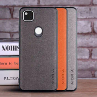 Case for Google Pixel 4A 4 4 XL 5G coque Luxury textile Leather skin soft TPU hard phone cover for Google Pixel 4A 4 4 XL case