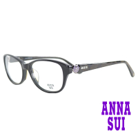 【ANNA SUI 安娜蘇】日系愛心小鑽造型光學眼鏡-黑(AS550-001)