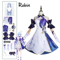 Robin Cosplay Honkai Star Rail Costume Full Set Robin Cosplay Outfit Dress Uniform Robin Halloween Carnival Party Outfit Cosplay
