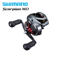 SHIMANO魚輪21新款Scorpion MD紅蝎大物輪淡水海釣路亞水滴輪打黑