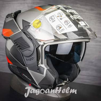 NOLAN HELM N1201 CICLONE 364 | MATT BLACK RED | N120-1 MODULAR FLIP BACK FULL FACE XXL