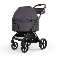 【一年保養】Uppapets Nero Plus 中小型寵物車【承重約20kg】一鍵自動折疊收車 黑灰色