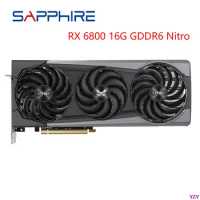 Used Sapphire Radeon RX 6800 16G GDDR6 Nitro Videos Card For AMD RX6800 16GB Nitro+ Graphics Card PC graphics-cards gaming