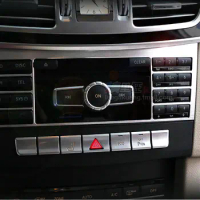 aluminum alloy Car CD Button Panel Cover Trim For Mercedes Benz E Class W212 E180 E200 E260 E300 2011- 2015 Car Accessories