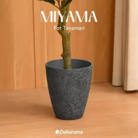 Dekoruma MIYAMA Pot Tanaman / Pot Hias Aesthetic 22x26CM - Light Grey