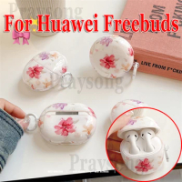 Painting Flowers Cover for Huawei Freebuds Pro 2+ Case Cute Cover for Freebuds 5i 4i Case for Freebuds 5 Funda Huawei Earbuds