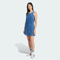 【adidas 愛迪達】ADICOLOR 連身洋裝(JD2580 女裝 ORIGINALS丹寧牛仔牛仔背心裙)