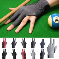 Billiard Three Finger Gloves Elasticity Snooker Billiards Gloves Pool Table Gloves Billiard Amateur Training Gloves Accessories
