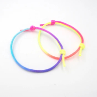 2.5mm Rainbow Colorful Nylon Cord Adjustable Bracelet for Jewelry Making DIY Findings Accessory Women Girl Wedding Party Macrame