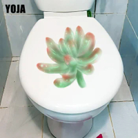 YOJA 20X18.9CM Cute Succulent WC Decor Toilet Seat Sticker Creative Home Room Wall Decal T1-1620