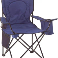 Coleman Portable Camping Chair with 4-Can Cooler, Fully Cushioned Seat and Back with Side Pocket and Cup Holder, Carry Bag