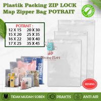 Kantong Plastik Packing ZIPLOCK POTRAIT Travel Pouch Bening Transparan ANTI AIR Storage Box Serbagun