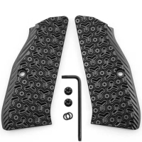1pair Tactical grips CNC Aluminum Alloy Custom Grips Texture Handle Cover With Screwd Tool for CZ 75 Series CZ 75 SP-01 Shadow 2