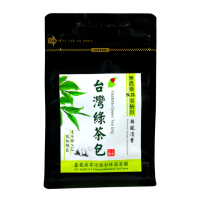 【龍源茶品】台灣綠茶三角立體茶包20包/1罐組-無農藥零檢出-N.D(2g/包-共40g;無烘焙;無發酵;綠茶包;附提袋)
