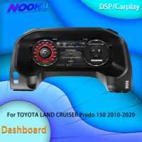 Tesla Style GPS NAV Multimedia Player LCD Speedometer Car Radio Digital Dashboard Display For TOYOTA LAND CRUISER Prado150 2010+