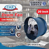 Drum Fan CKE DFL-EX20 3 20 Inch Blower Tabung Blower Gedung Eksos Drum