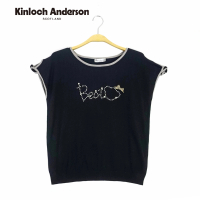 【Kinloch Anderson】刺繡包肩針織上衣 金安德森女裝(黑)