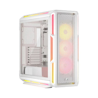 เคสคอมพิวเตอร์ Mid-Tower iCUE LINK 5000T Airflow สีขาว พร้อมพัดลม LX120 RGB 3 ตัว สีขาว
