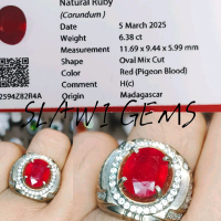 CINCIN PERMATA NATURAL RED RUBY RING SILVER HQ