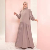 Lozy Hijab - Lesti Dress Lozy x Lesti (Long Dress Bahan Poly Flowy Anti UV Koleksi Raya Lebaran 2026