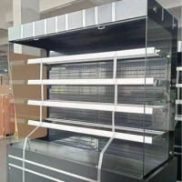 Commercial Display Freezer Supermarket Multideck Open Chiller Air Curtain Refrigerator For Meat Vegetable Fruits