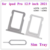 1Pcs SIM Card Tray Holder Slot Container Adapter Replacement for IPad Pro 12.9 Inch 5th Gen 2021 A2378 A2462 Repair Parts