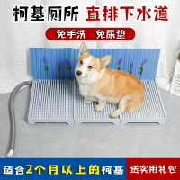 狗廁所沖水直排下水道直通小中型犬柯基犬專用尿盆自動便便器神器