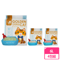 【VICEN唯晨】黃金貓天然環保豆腐貓砂6L(4包組/3種香味)