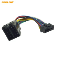 FEELDO Car Stereo Radio Wire Harness Adapter For Sony 16-Pin Connector Into Radio To ISO 10487 Connector Into Car #HQ5675