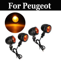 4pcs/Set Universal Motorcycle Turn Signals Indicator Light For Peugeot Citystar 200i Django 150i Qp150t-D Qp150t-G Qp200t
