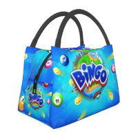 Bingo Paper Game Insulated Lunch Tote Bag for Women Resuable Cooler Thermal Food Lunch Box Hospital Office Lunchbag