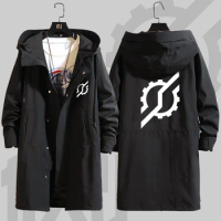 Anime Kamen Rider Printed Zipper Trench Long Coat Jacket Hooded Hoodies Cosplay Men Women Customized Cloaks