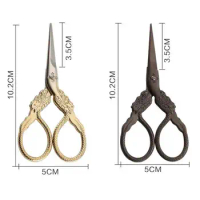Tailor's sewing scissors in dragon shape made of stainless steel for home use