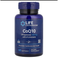 EXP:08/27 Life Extension CoQ10 (Ubiquinone) with d-Limonene 100 mg 60 Softgels[แท้100%]