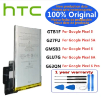 100% Original Battery GLU7G G27FU For HTC Google Pixel 6 5 5A 6A Pro Pixel5 Pixel6A Pixel6 Pro G63QN GMSB3 GTB1F Phone Bateria