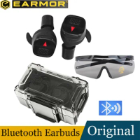 Earmor M20T Tactical Bluetooth Headset &amp; Shooting Glasses Set Shooting Noise Earplugs Bluetooth Electronic Earplugs