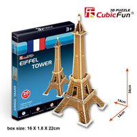 3D Puzzle 立體拼圖 - 迷你世界建築 【法國巴黎艾菲爾鐵塔】S3006 兒童級 20片