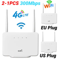 4G LTE CPE WIFI Router Modem 300Mbps 4G Router WiFi Repeater Wireless Modem External Antenna with Sim Card Slot for Home Work