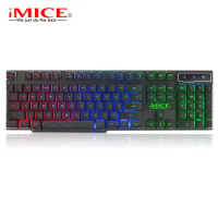 IMICE AK-600 USB Three-Color Backlit Wired Computer Game Machine Suspension Manipulator Keyboard Suitable For PC Laptops